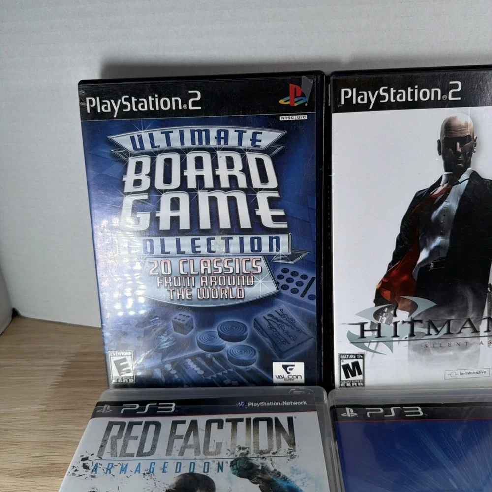 PS2 & PS3 Video Game Lot of 6 - Hitman 2, Red Faction, Medal Of Honor, Socom